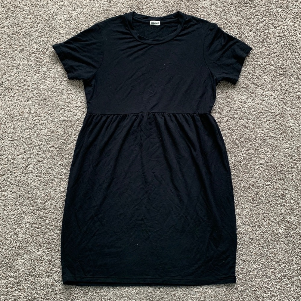 Rachel Crewneck Short Sleeve Elastic Waist Midi Dress